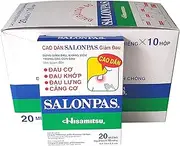 [Hisamitsu] Salonpas Pain Relief Patch 10 Packs 200 Patches Per Box, Relieves Pains Aches Associated W Back Pain, Shoulder Pain, Muscle Pain, Arthritis, Bruises, Sprains, Fever, Toothache, Migraine