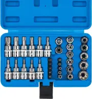 34 Pieces 3/8-Inch Drive Torx Bit Socket and E-Torx (Star) Socket Set, Cr-V E So