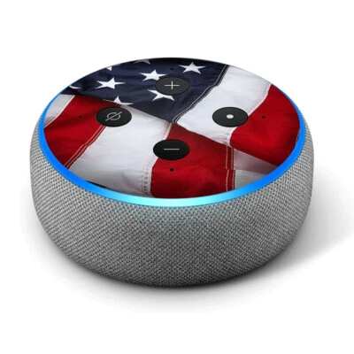 Vinyl Decal Skin for Amazon Echo Dot 3rd Gen - US Flag
