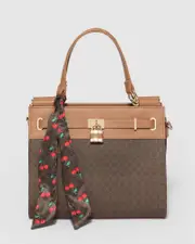 Print Stephanie Panel Scarf Tote Bag