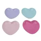 4pcs Stainless Steel Heart Shaped Makeup Palette Anti Rust Foundation Mixing HG5