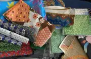 Fabric Scraps and Pieces for Quilting and/or Pillows, Doll Clothes, Crafts, Etc.