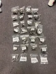 lot of 28 Pieces Malleable Iron Pipe Threaded Fittings Plumbing. Various