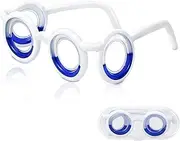 HEALPOOL Anti-Motion Sickness Smart Glasses, Portable Raised Airsick Sickness Glasses for Car Sickness, Seasickness, Travel, Gaming Nausea Relief Liquid Lens Less Glasses for Adults or Kids. (White)