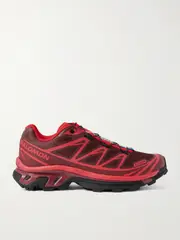 [Salomon] Salomon - Xt-6 Rubber-trimmed Mesh Sneakers - Red - UK 4 UK 4 Red