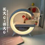 【台灣-出貨】多功能無線充電音響藍牙檯燈無線充電兩用時鐘氛圍燈顏值生日禮物