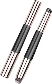 Silicone Makeup Brush - Portable Eyeshadow Applicators | Multi-purpose Lipstick Gloss Makeup Brush Tool, Soft Double-Head Lip Oil Brush with Lid for Women and Girls