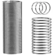 100 Pcs Silver Key Rings 25mm Flat Bulk for Keychain 1 Inch,