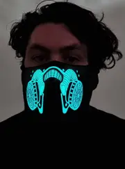 Biohazard Gas Mask Sound Activated Light Up Mask