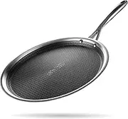 Stahl Triply Stainless Steel Non Stick Tawa | Tri Ply Dosa Tawa | Stainless Steel Scratch Resistant Dosa Tawa with Induction Base | Hybrid 6932, Dia 32 cm