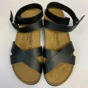 Birkenstock New with Box Papillio Lola Black Natural Leather Reg -Select Size