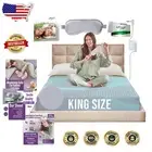 Soft Cloud Gray King Grounding Sheet with Silver Fiber - Secure Fit & Easy Care