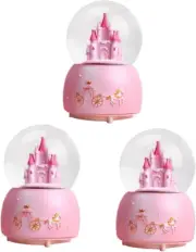 GOOHOCHY 3 Pcs Castle Crystal Ball Snow Globes Snow Globe Music Snow Globe Sn...