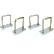 4 Pack M10 50mm x 80mm U-Bolt N-Bolt with Plates & Nuts HIGH TENSILE