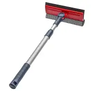 Professional Window Squeegee | 2-in-1 Window Cleaner Sponge and Soft Rubber S...