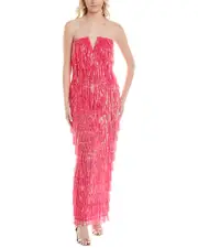 MARION Sequin Fringe Midi Dress