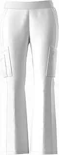 Women's Stretch Flare Leg Scrubs Pants Full Elastic Waistband Stretch Fabric,Medical Uniforms Pants with Multiple Pockets