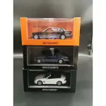 迷你切 MINICHAMPS 1：43比例 賓士 600SEL 虎頭奔 珍珠黑車漆 賓士 E-CLASS COUPE 雙