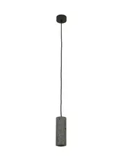 Traviato 1 Light Cylinder Pendant in Lava Stone