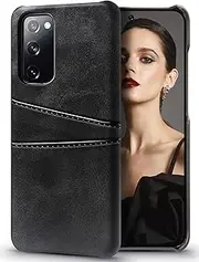 sqgylgl Compatible with Samsung Galaxy S20 FE 5G Leather Case with Card Slots Ultra Thin Back Cover Case Protective Wallet Case TPU Mobile Phone Case for Samsung Galaxy S20 FE 5G Mobile Phone (Black)