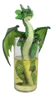 Cocktail Spirit Drunk Mojito Lime Highball Dragon Statue Fantasy Decor Figurine