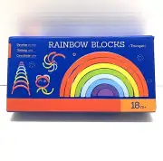 OZM Toys Nesting & Stacking Rainbow Blocks (Trumpet) - Educational - NEW IN BOX