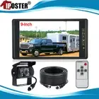 9" Clip on Mirror Monitor 4 PIN IR CCD Rear View Reverse Camera Caravan iPoster