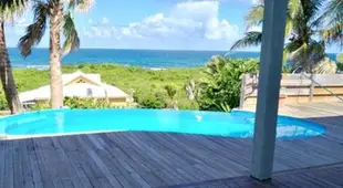 Villa de 4 chambres a Moule a 50 m de la plage avec vue sur la mer piscine privee et jardin clos