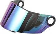 for LS2 Visors FF358 FF396 Full Face Motorcycle Helmet Replace Lens Black Ididium Silver Visor Base Flip Up Face Visor Lens(Rainbow)