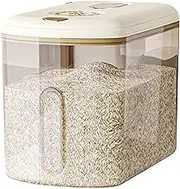 Rice Dispenser, Grain Dispenser - 10 kg Capacity Airtight Food Container with Measuring Cup, Multi-Purpose Rice Container for Home Kitchen Food Chamber