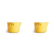 2x Viking Toys Reline Big Bucket Sandpit/Beach Toy Outdoor Play Yellow Kids 12m+
