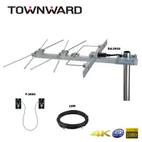 在飛比找momo購物網優惠-【TOWNWARD 大城科技】數位電視天線組合包 過窗線 同