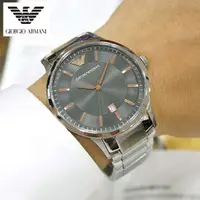 在飛比找旋轉拍賣優惠-限量阿瑪曼尼手錶ARMANI時尚AR2514 男錶鋼帶日曆腕