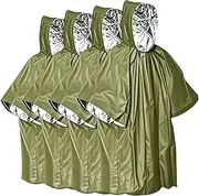 Survival Kit Emergency Blanket & Poncho - Waterproof Windproof Rain Poncho with Mylar Liner for Camping & Hiking Equipment, Outdoor Gear, Car Emergencies（4 Pack）
