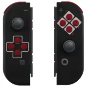 “Classic Black/Red Nintendo Joy-Con (L/R) Custom Wireless Controllers