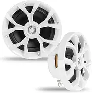 BELVA BBMS65W 400W Peak (200W RMS) 6.5" 2-Way White Coaxial Marine Speakers for Boats/ATV/UTV/SxS/Powersport