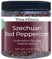 Viva Doria Red Szechuan Peppercorn, Whole Sichuan Pepper, 4 oz