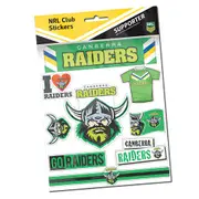 Canberra Raiders NRL LOGO Sticker Sheet for Car Bumper School Books