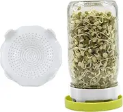 Seed Sprouting Kit Wide Mouth ma Son Jar Sprout Kit, Seed Sprout Cover Easy Rinse and Drain Sprouting Kit Sprouts Growing Kit for Growing Broccoli, Alfalfa, Mung Beans
