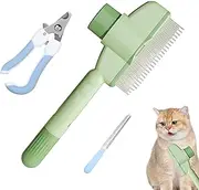 Slicker Brush for Dogs - Kitten Grooming Comb,Precision Bath Slicker Brush with Release Button for Pet Daily Grooming