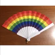 Set Of 2 Rainbow Foldable Fans/Pride Fans/Celebrations/ Fun Fans / Brand new