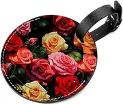 [YTYVAGT] Luggage Tags for Suitcases,Luggage Tag,Bag Tags for Luggage,2-Pc,Vintage Roses
