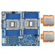 Gigabyte MZ73-LM1 Motherboard board＋2xAMD GENOA EPYC 9654 CPU SP5 ZEN4 Processor
