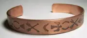 SOLID COPPER NATIVE DESIGNS CUFF BRACELET JL617-Q SYMBOLS arrows pheonix