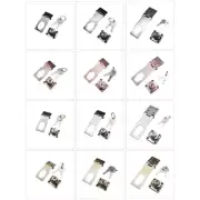 Lockable Hasp Latches Secure Hasp Lock Heavy Duty for Cabinets & Storage Boxs
