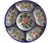 Pottery Barn Del Sol Melamine Sectioned Serving Platter Brand New Gorgeous
