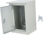 SEWOART Outdoor Distribution Box Outdoor Electrical Cabinet Metal Enclosure Rv Electrical Panel Temporary Power Outlet Panel Enclosure Covers Plastic Spray Grey