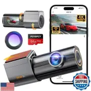 4K Dash Cam Front, Built-in WiFi Dash Camera for Cars with CPL, Mini Dashcams