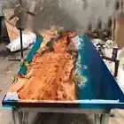 Ocean Epoxy Resin Table, Custom River Epoxy Resin Table, Epoxy Resin Table tops