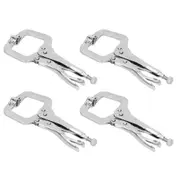 4pcs Heavy Duty 11in Steel C-Clamp Locking Welding Pliers